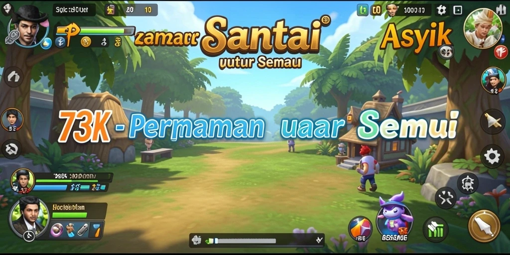 Tangkapan layar menunjukkan gameplay santai dan menghibur dari 73K.