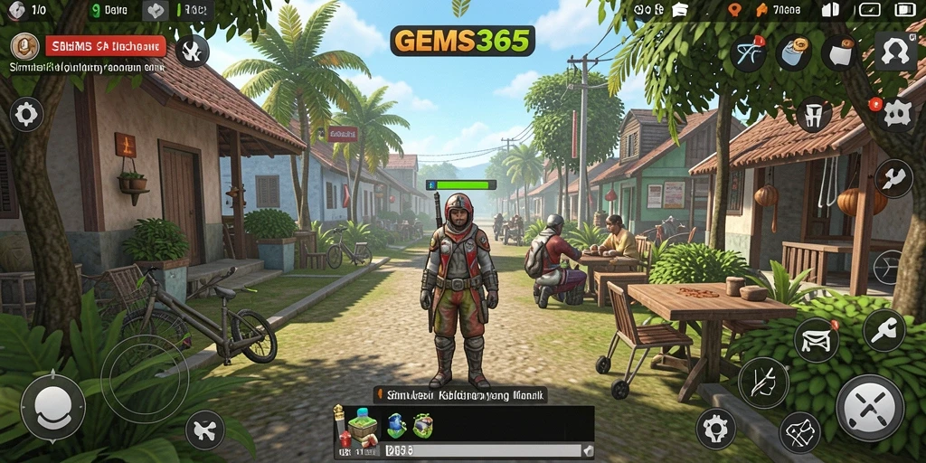 Tampilan menakjubkan dari gameplay GEMS365 dalam simulasi kehidupan.