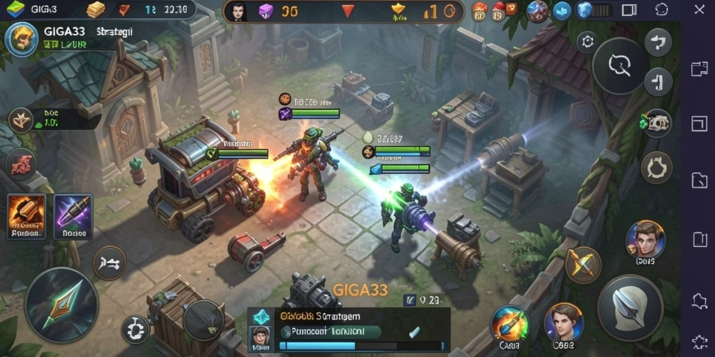 Tampilan gameplay GIGA33 yang penuh aksi dan strategi.