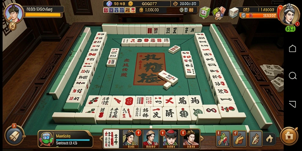 Screenshot gameplay GOGO77 yang menunjukkan aksi seru permainan Mahjong.