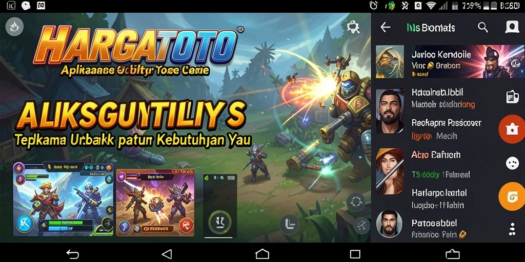 Screenshot HARGATOTO menunjukkan antarmuka pengguna yang sederhana dan efektif.