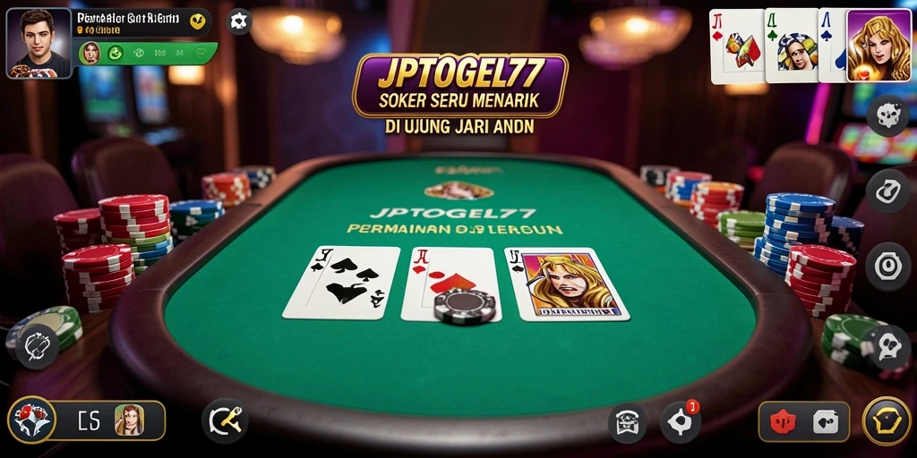 Tampilan menarik dari gameplay Poker di JPTOGEL77.