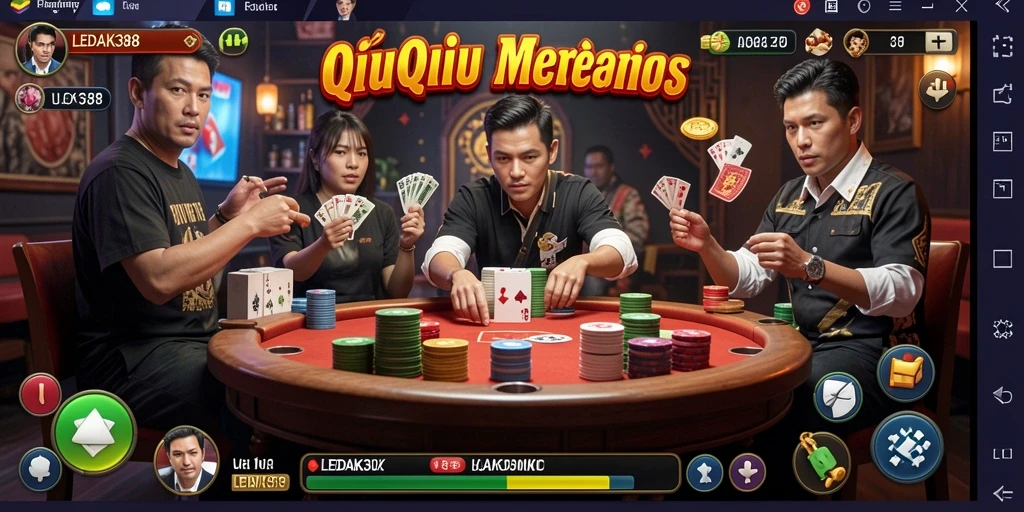 Screenshot gameplay QiuQiu yang intens dan penuh strategi.
