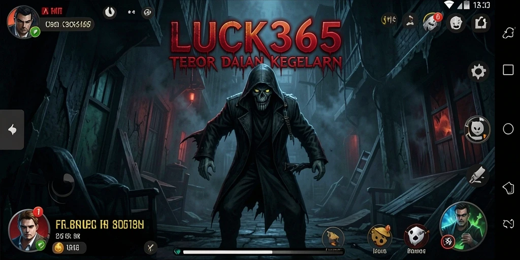 Tampilan gameplay menakutkan di LUCK365 dengan suasana Horror yang mendalam.