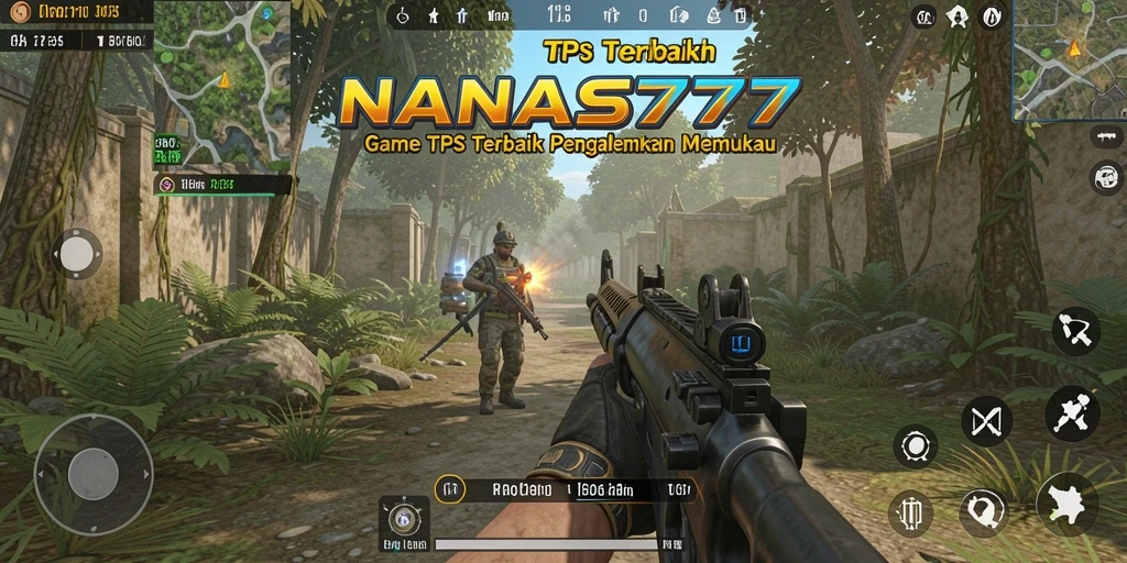 Tampilan gameplay NANAS777 yang seru dan intens dalam aksi TPS.