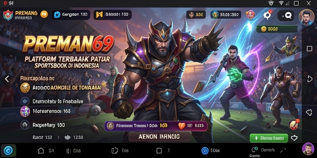 Tampilan utama PREMAN69 dengan fitur taruhan Sportsbook yang menarik.
