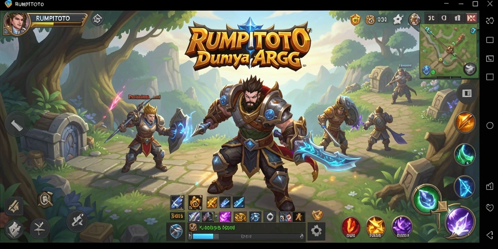 Screenshot di RUMPITOTO menampilkan pertempuran epik dengan efek visual yang spektakuler.