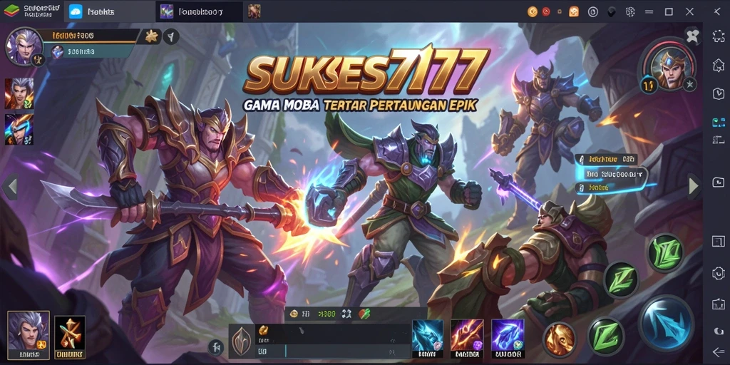 Gameplay seru dalam SUKSES777 saat pertarungan antar pemain.
